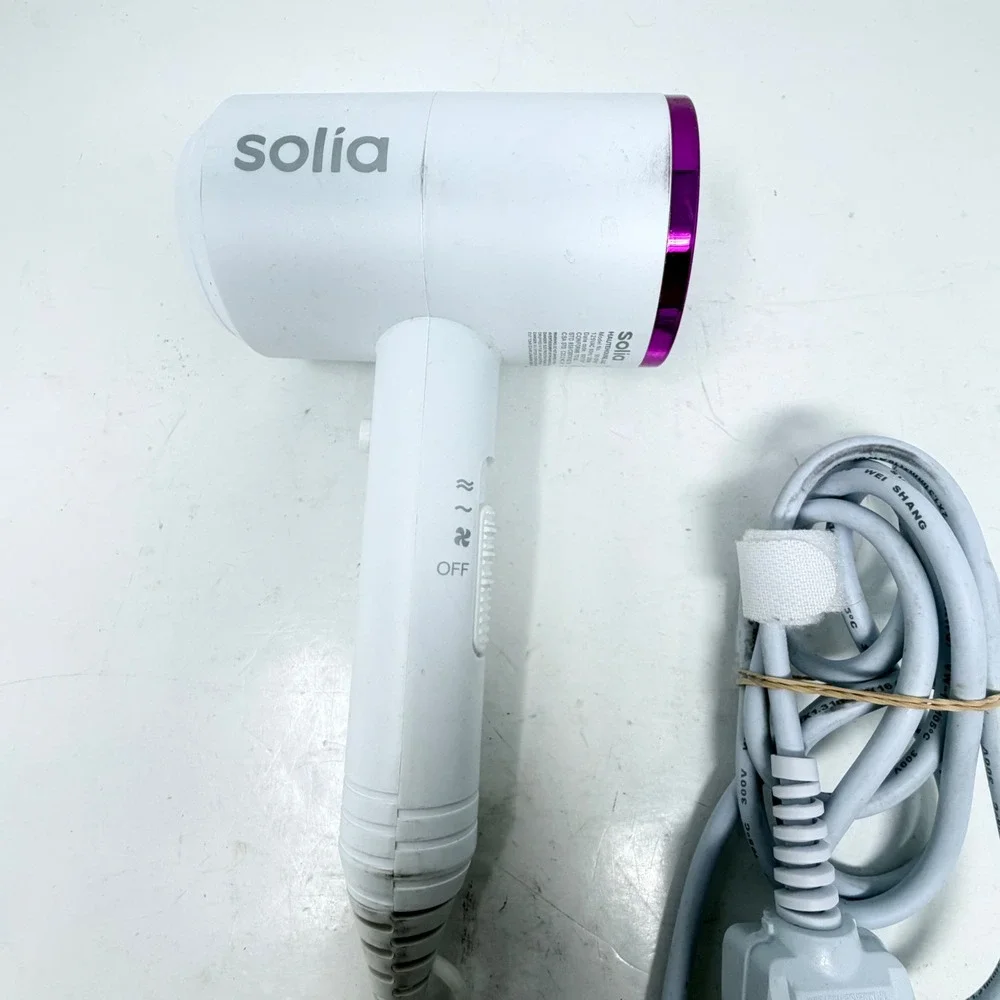Solia SD-DPWT Professional Compact Hair Dryer 1200W White Chrome Holographic